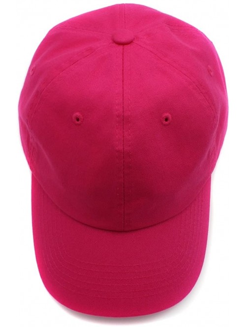 Baseball Caps Baseball Cap Men Women-Cotton Dad Hat Plain - Hot Pink - CB12N1SPP38 $14.70