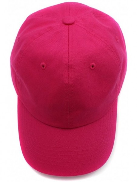 Baseball Caps Baseball Cap Men Women-Cotton Dad Hat Plain - Hot Pink - CB12N1SPP38 $14.70