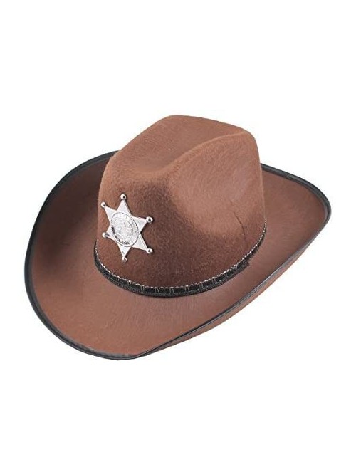 Cowboy Hats Cowboy Western Wild Hat Fancy Dress Halloween Party Costume Props Gift Brown - CS12JUES7B7 $17.32