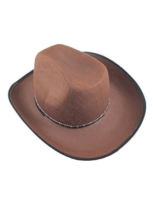 Cowboy Hats Cowboy Western Wild Hat Fancy Dress Halloween Party Costume Props Gift Brown - CS12JUES7B7 $17.32