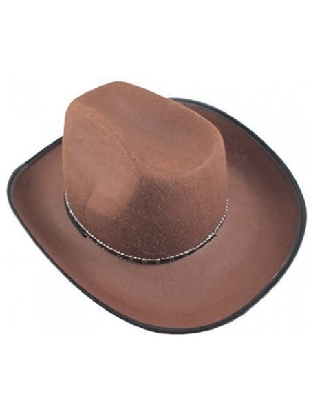 Cowboy Hats Cowboy Western Wild Hat Fancy Dress Halloween Party Costume Props Gift Brown - CS12JUES7B7 $17.32