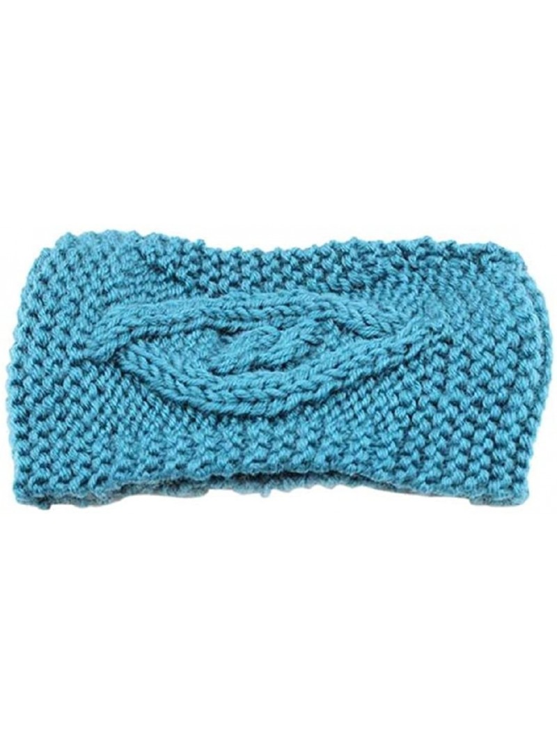 Skullies & Beanies Knitted Headwrap Headband Ear Warmer Hair Muffs Band Winter Designer Style & Quality - Blue - CX128WK8JS1 ...