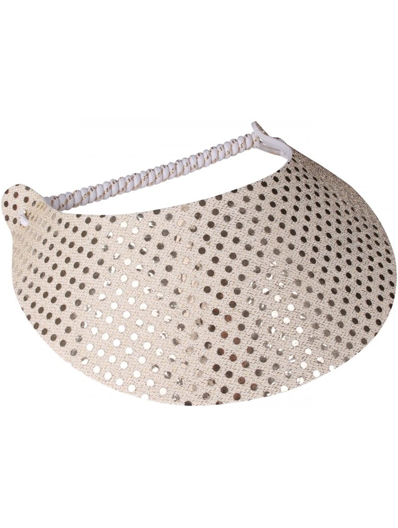 Visors Glitzy Design Perfect for The Summer! Made in The USA!! - Glitz 2 - C411L165B85 $17.47