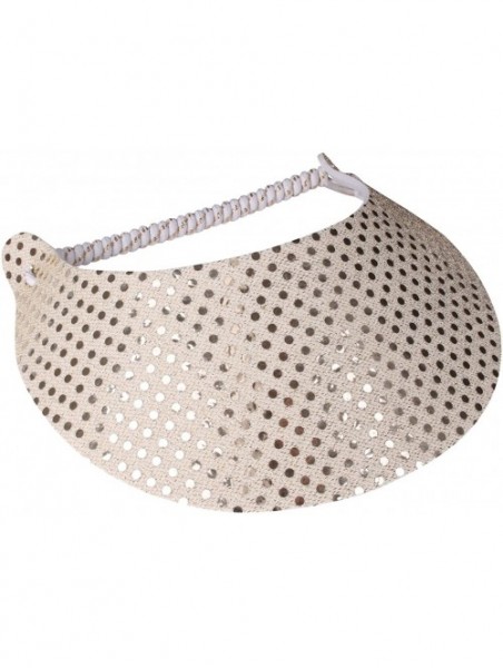 Visors Glitzy Design Perfect for The Summer! Made in The USA!! - Glitz 2 - C411L165B85 $17.47