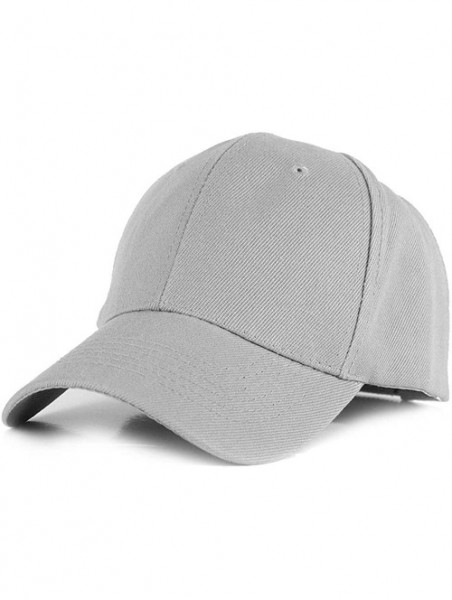 Baseball Caps Leisure Outdoor Top Level Baseball Cap Men Women - Classic Adjustable Plain Hat - Grey 2 Pieces - CS193IRLEIO $...