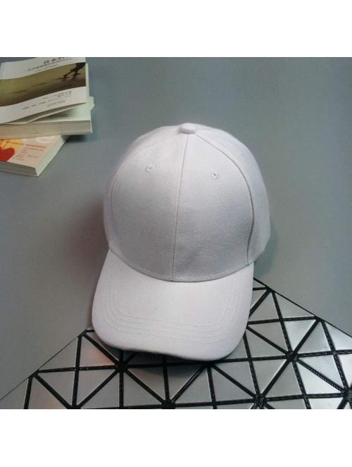 Baseball Caps Leisure Outdoor Top Level Baseball Cap Men Women - Classic Adjustable Plain Hat - Grey 2 Pieces - CS193IRLEIO $...