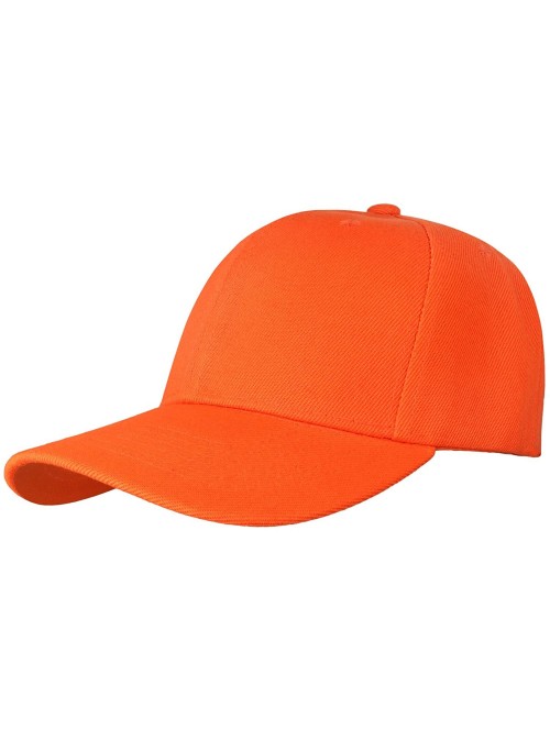 Baseball Caps Baseball Dad Cap Adjustable Size Perfect for Running Workouts and Outdoor Activities - 1pc Orange - C218E0W5N6C...