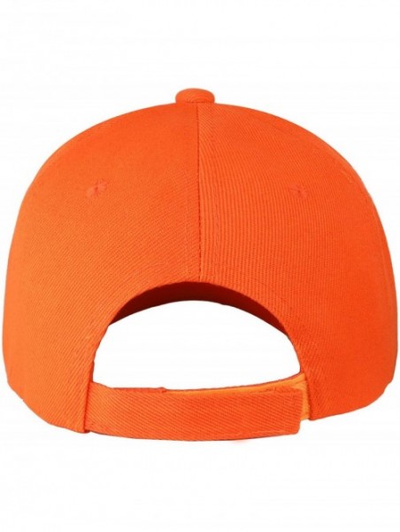 Baseball Caps Baseball Dad Cap Adjustable Size Perfect for Running Workouts and Outdoor Activities - 1pc Orange - C218E0W5N6C...