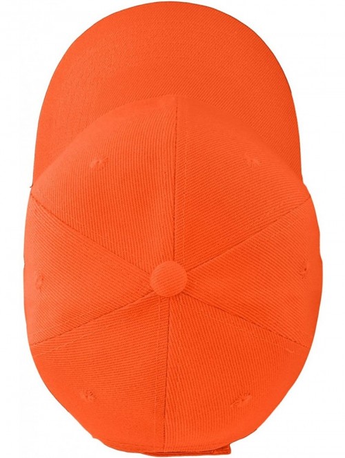 Baseball Caps Baseball Dad Cap Adjustable Size Perfect for Running Workouts and Outdoor Activities - 1pc Orange - C218E0W5N6C...