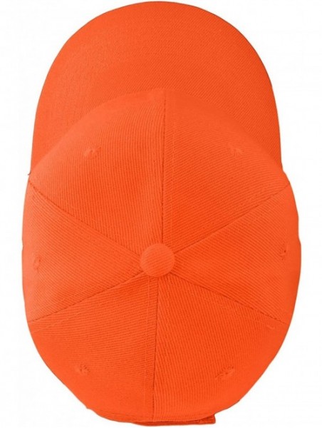 Baseball Caps Baseball Dad Cap Adjustable Size Perfect for Running Workouts and Outdoor Activities - 1pc Orange - C218E0W5N6C...