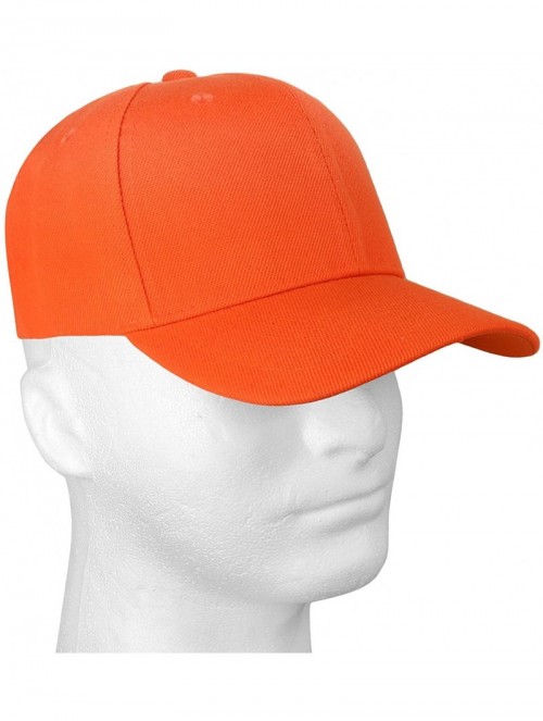 Baseball Caps Baseball Dad Cap Adjustable Size Perfect for Running Workouts and Outdoor Activities - 1pc Orange - C218E0W5N6C...