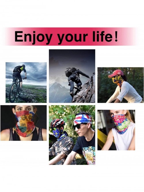 Balaclavas Face Bandana Mask Cover Scarf for Men Women Reusable Summer Dust UV Tube Neck Gaiter Ear Loops Balaclava Outdoors ...