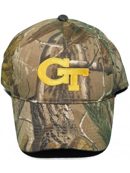 Baseball Caps Georgia Tech University Yellow Jackets Buckle Back Hat Woodland Camo Cap - CZ11OWR6MJR $27.82