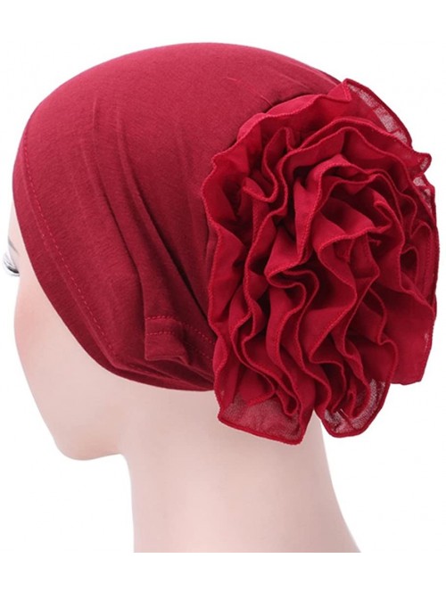 Skullies & Beanies Women Flower Elastic Turban Beanie Wrap Chemo Cap Hat - 6 - CJ185RDAW7A $14.81
