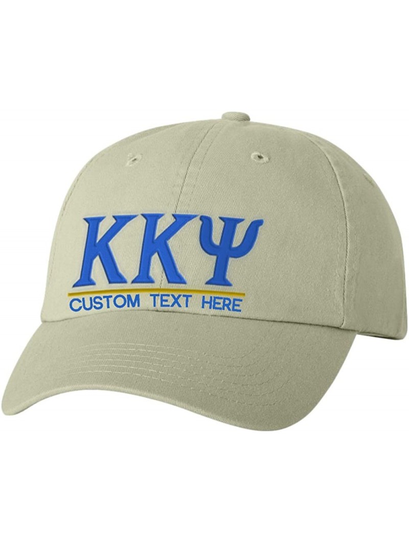 Skullies & Beanies Personalized Kappa Kappa Psi Greek Line Hat - Tan - CW18CL66H7L $27.50