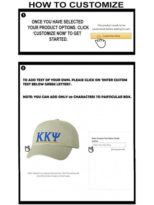 Skullies & Beanies Personalized Kappa Kappa Psi Greek Line Hat - Tan - CW18CL66H7L $27.50