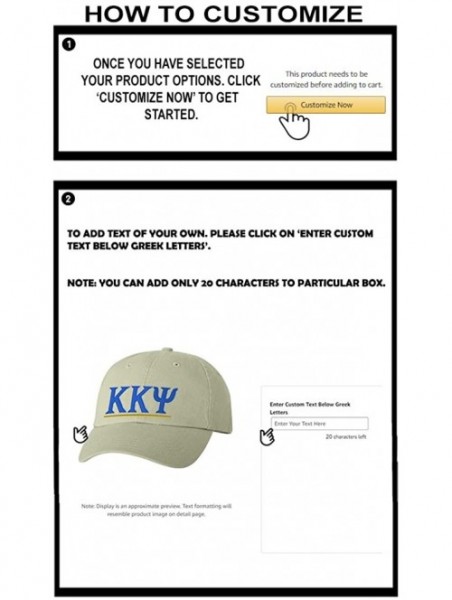 Skullies & Beanies Personalized Kappa Kappa Psi Greek Line Hat - Tan - CW18CL66H7L $27.50