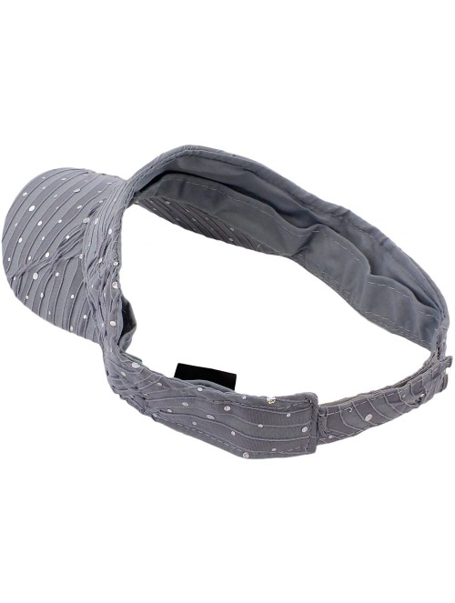 Visors Women's Glitter Sequin Visor Hat - Silver - CR118Q5G3D1 $13.96