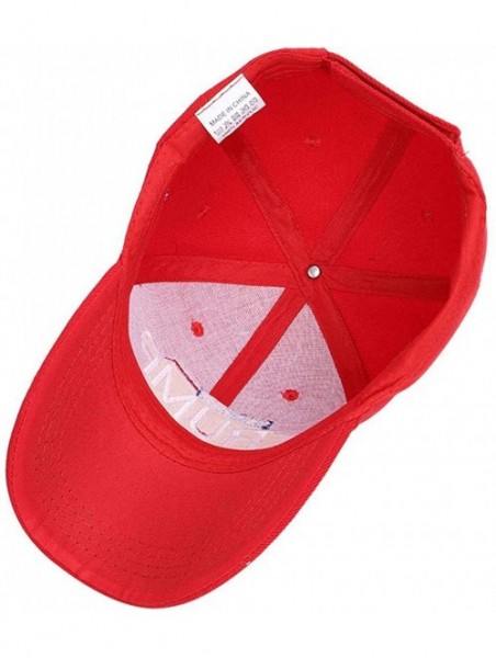 Baseball Caps Women Men Baseball Cap Letter Embroidered Casual Adjustable Sun Hat Baseball Caps - Red - CB19629K0SL $26.82