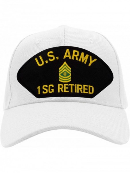 Baseball Caps US Army First Sergeant (1SG) Retired Hat/Ballcap Adjustable One Size Fits Most - White - CK18T7T4E7Z $33.27