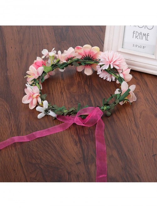 Headbands Flower Crown Headband Floral Headpiece Women Girl Bohemia Adjustable Tree Rattan Leaf Flower Garland Hair Wreath - ...