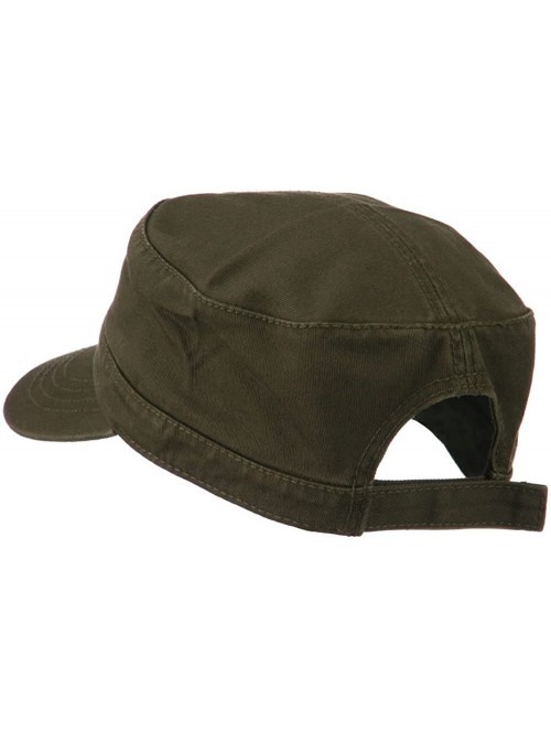 Baseball Caps Garment Washed Adjustable Army Cap - Dark Olive Green - CQ11UU76HUH $17.13