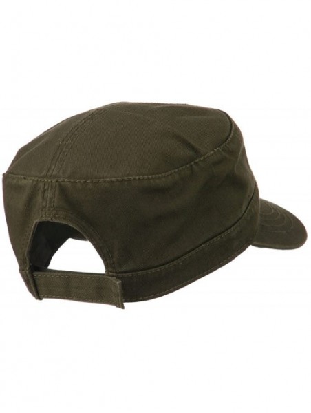 Baseball Caps Garment Washed Adjustable Army Cap - Dark Olive Green - CQ11UU76HUH $17.13