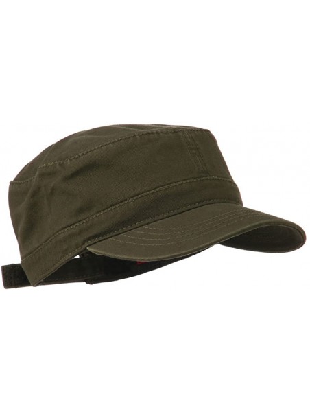 Baseball Caps Garment Washed Adjustable Army Cap - Dark Olive Green - CQ11UU76HUH $17.13