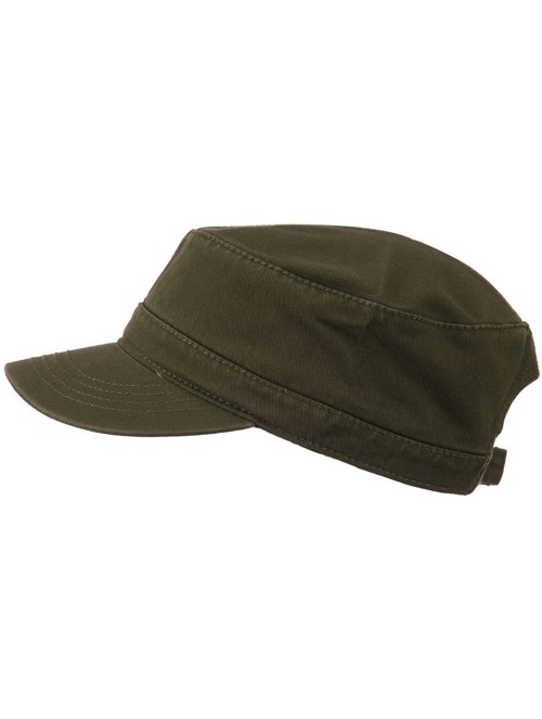 Baseball Caps Garment Washed Adjustable Army Cap - Dark Olive Green - CQ11UU76HUH $17.13