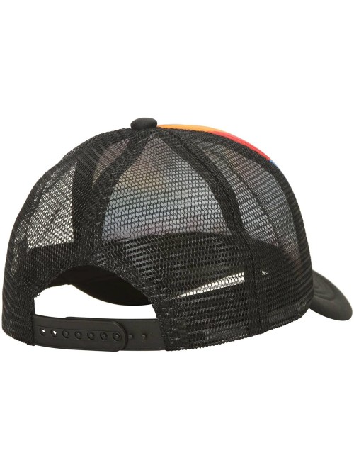 Baseball Caps Unicorn Mesh Trucker Hat - Black w/Rainbow - CM11F7CLQCJ $18.07