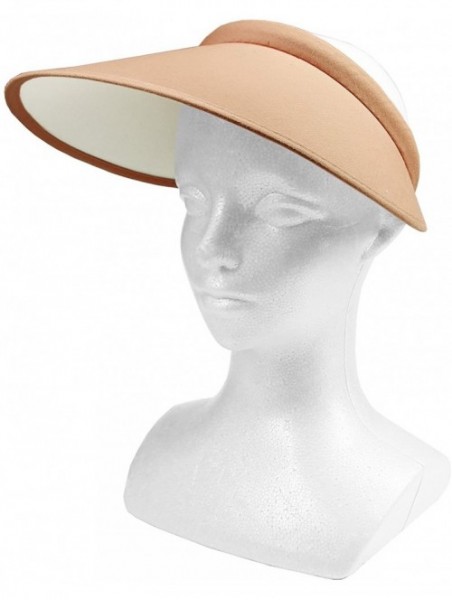 Sun Hats Women's Summer Sun UV Protection Visor Wide Brim Clip on Beach Pool Golf Cap Hat - Khaki - CG188DKOM30 $15.93