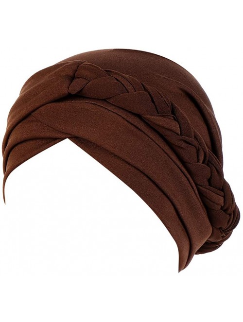 Skullies & Beanies Elastic Muslim Ruffle Cancer Viviplus - Coffee - CY18Y02YCI2 $15.36