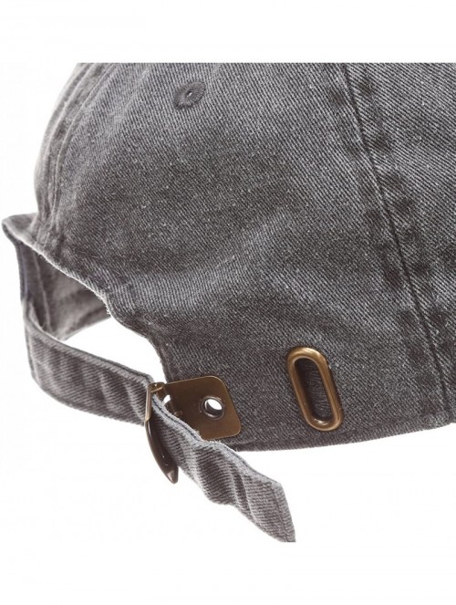 Baseball Caps Low Profile Vintage Washed Pigment Dyed 100% Cotton Adjustable Baseball Cap - Black - CS180A2DZE4 $14.03