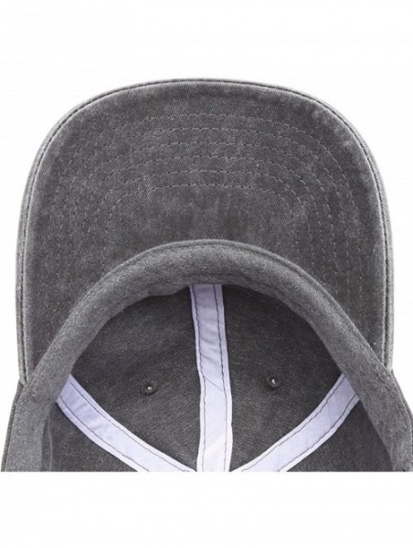 Baseball Caps Low Profile Vintage Washed Pigment Dyed 100% Cotton Adjustable Baseball Cap - Black - CS180A2DZE4 $14.03