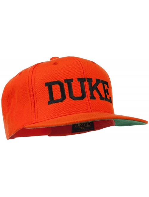 Baseball Caps Halloween Character Duke Embroidered Snapback Cap - Orange - CI11ONYRJKF $35.17