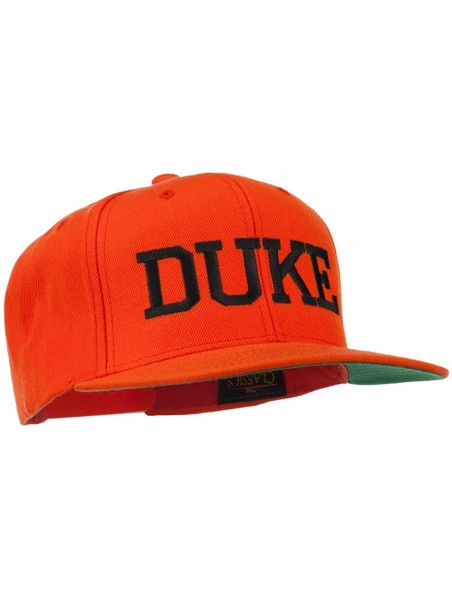 Baseball Caps Halloween Character Duke Embroidered Snapback Cap - Orange - CI11ONYRJKF $35.17