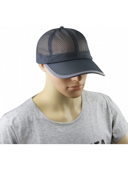 Baseball Caps Summer Quick Dry Mesh Baseball Cap Sports Cycling Running Fishing Golf Sun Hat - 2 Dark Grey - CQ12JROV0EV $12.65