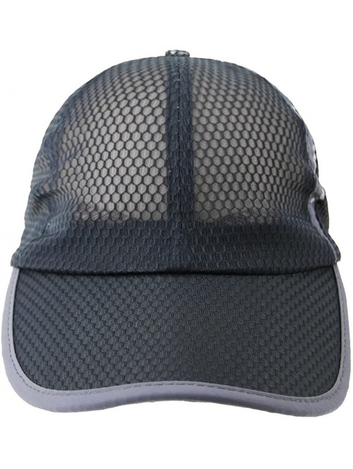 Baseball Caps Summer Quick Dry Mesh Baseball Cap Sports Cycling Running Fishing Golf Sun Hat - 2 Dark Grey - CQ12JROV0EV $12.65