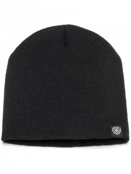 Skullies & Beanies Evony Original Beanie Cap - Soft Knit Beanie Hat - Warm and Durable - Black - C112NU4POSY $15.11