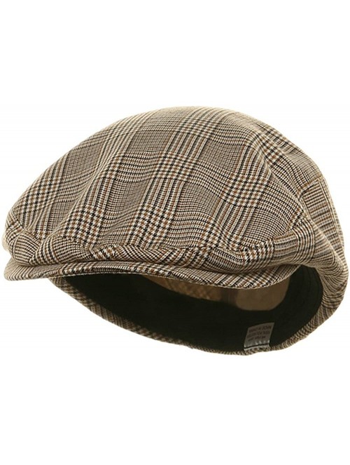 Newsboy Caps Big Size Elastic Plaid Fashion Ivy Cap - Beige - CR18H3ROHUH $37.25