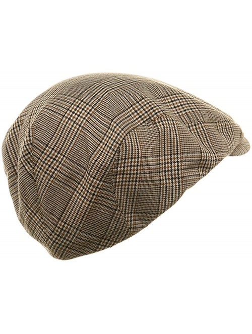 Newsboy Caps Big Size Elastic Plaid Fashion Ivy Cap - Beige - CR18H3ROHUH $37.25