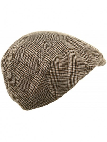 Newsboy Caps Big Size Elastic Plaid Fashion Ivy Cap - Beige - CR18H3ROHUH $37.25