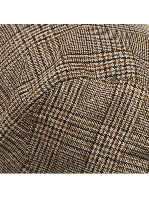 Newsboy Caps Big Size Elastic Plaid Fashion Ivy Cap - Beige - CR18H3ROHUH $37.25