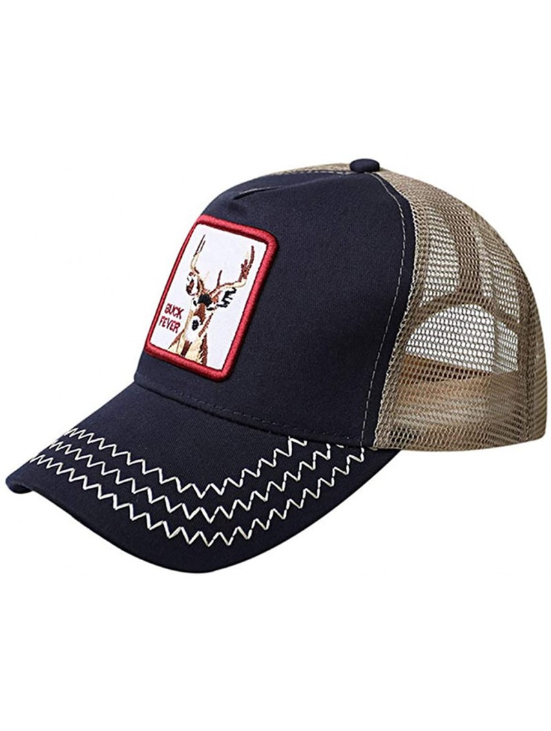 Baseball Caps Animal Buck-Fever Hat Farm Snapback-Trucker Baseball Cap - Navy - C818RSTQE5K $12.81