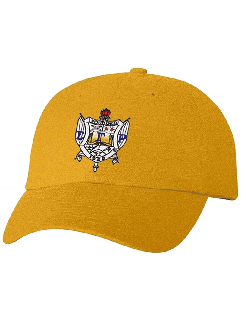 Skullies & Beanies Sigma Gamma Rho Crest Emblem Hat - Yellow - CU18EOCGALD $28.76