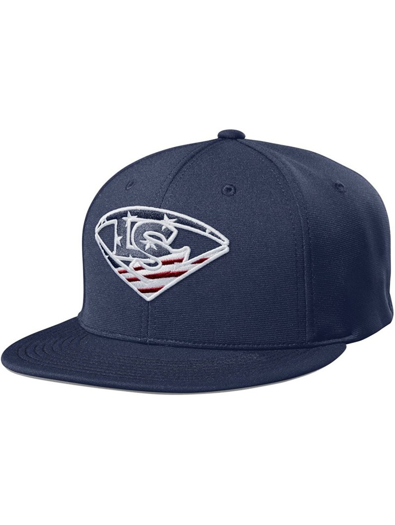 Baseball Caps 'Merica Flex Fit Hat - Navy - CS188OM5WQ6 $27.06