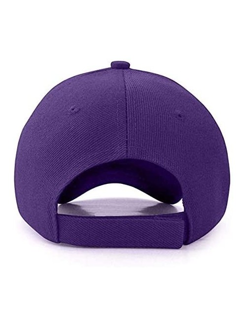 Baseball Caps Plain Adjustable Baseball Cap Classic Adjustable Hat Men Women Unisex Ballcap 6 Panels - Purple/Pack 4 - C2192W...