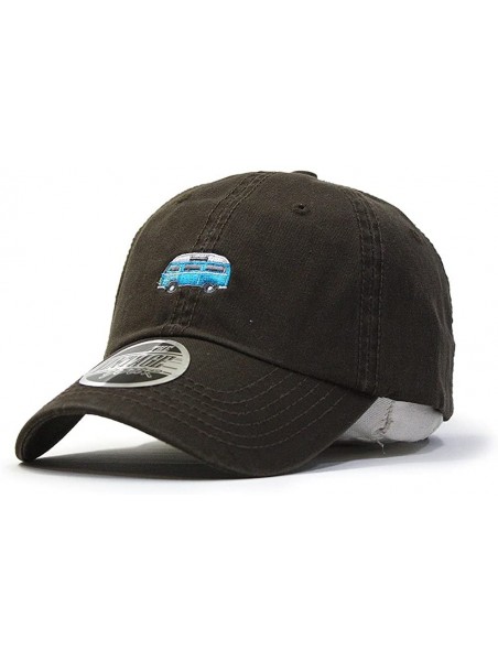 Baseball Caps Classic Washed Cotton Twill Low Profile Adjustable Baseball Cap - C Dark Brown - CQ12L0OUE4D $19.85