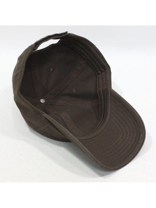 Baseball Caps Classic Washed Cotton Twill Low Profile Adjustable Baseball Cap - C Dark Brown - CQ12L0OUE4D $19.85