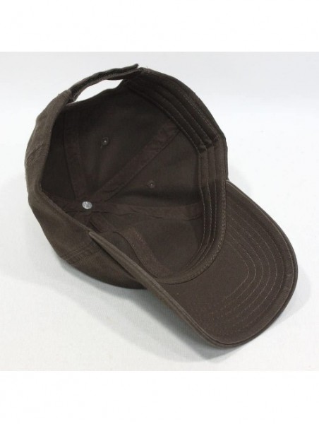 Baseball Caps Classic Washed Cotton Twill Low Profile Adjustable Baseball Cap - C Dark Brown - CQ12L0OUE4D $19.85